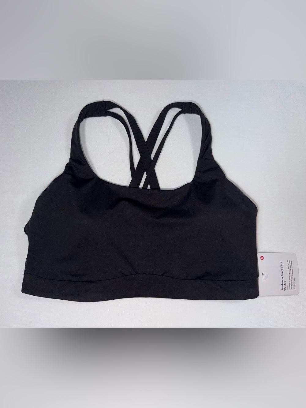 Lululemon Size S Energy Padded Sports Bra Evolve Black NWT